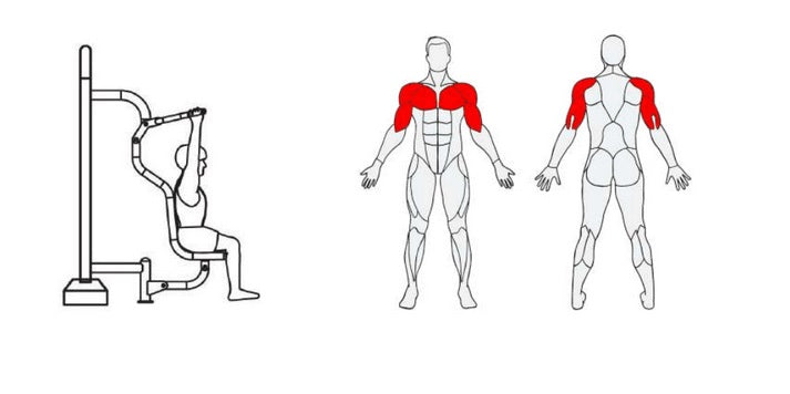Āra trenažieris Herkules Double Pull. Spiešana no krūtīm.