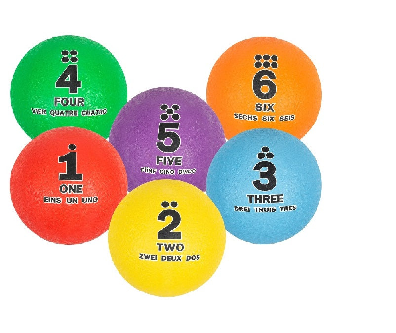 Gumijas bumbas ar numuriem