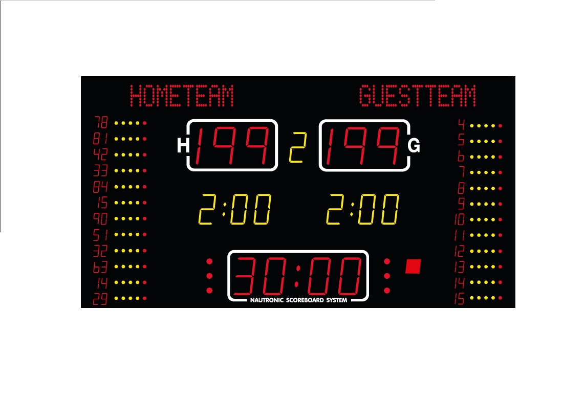 Elektroniskais basketbola rezultātu tablo NA2654T - FIBA - Level 2.