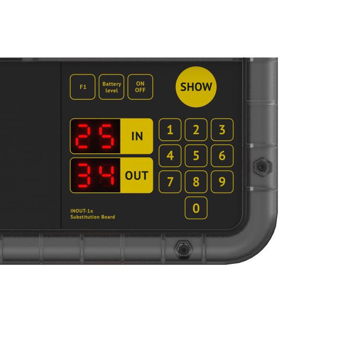 Elektroniskais spēlētāju maiņas tablo divpusējs