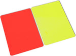 Futbola tiesnešu kartiņas sarkana un dzeltena