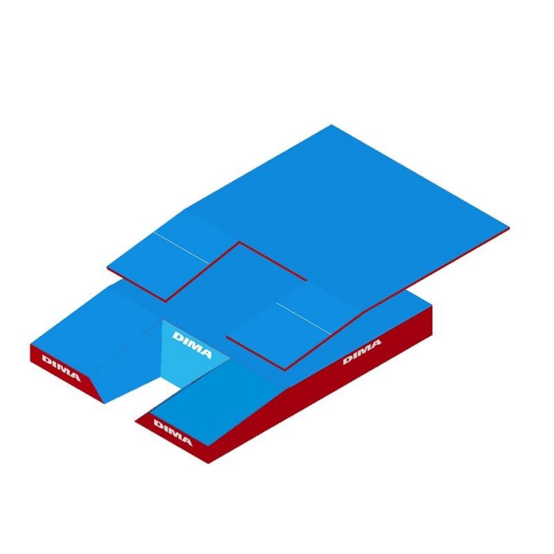 Kārtslēkšanas paklājs Dima Club Single Cover Comfort Plus 6.3 x 5 m