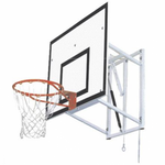 basketbola groza konstrukcija pie sienas, saplāksnis, grozs