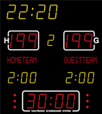 Nautronic elektroniskais multifunkcionāls rezultātu tablo NA2130-DT, basketbolam, volejbolam, handbolam, futbolam