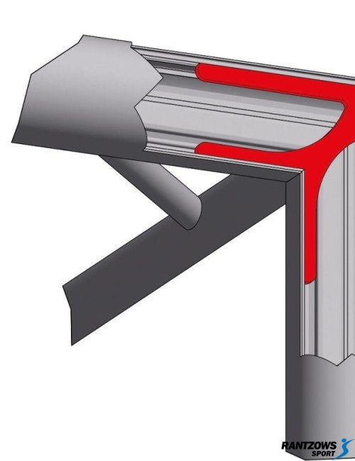 Futbola vārti Unisport ALU 5 x 2 m, alumīnija, diam. 120 x 100 mm