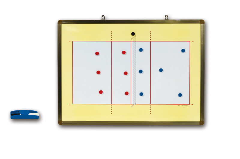 volejbola taktiskā tāfele ar magnētiem