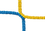 Futbola vārtu tīkls  divkrāsu 7.32×2.44 m zils dzeltens