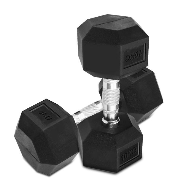 Hantele Hexagonāla gumijota