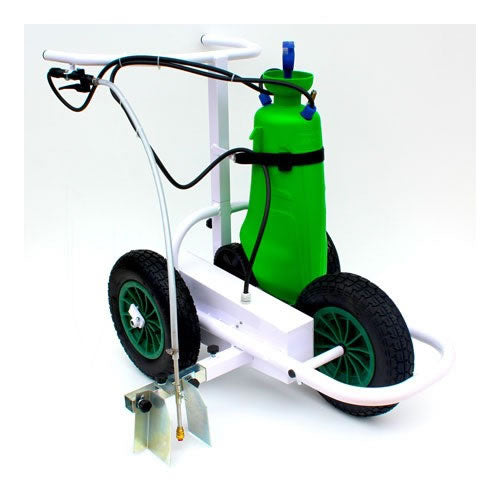 līniju zīmēšanas iekārta futbola laukumiem, paredzēta līniju zimēšanai ar krāsu