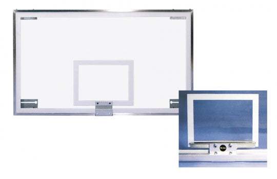 basketbola vairogs, rūdītais stikls 1800 x 1050 mm