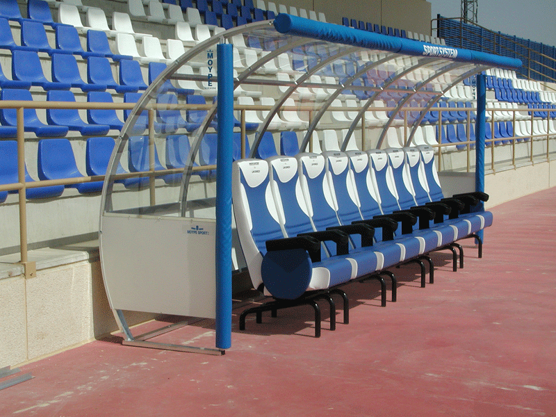 VIP Rezerves spēlētāju nojumes futbola stadioniem