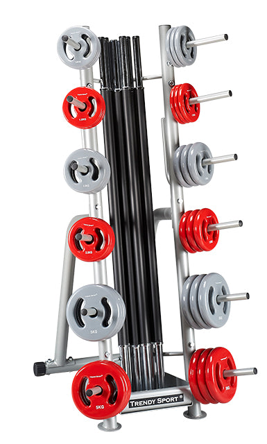 Svaru stieņa un disku statīvs