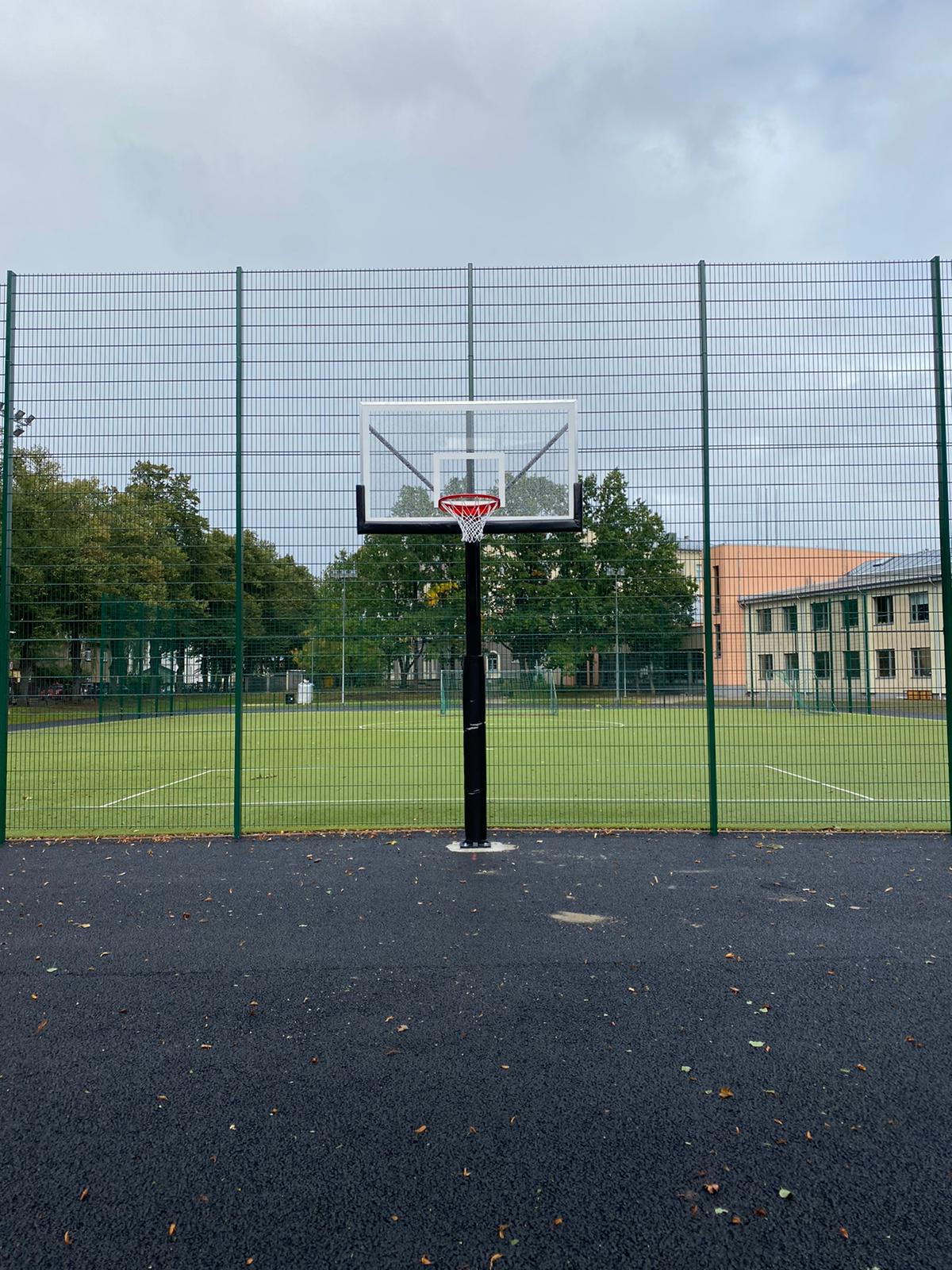 Strītbola groza konstrukcija ar rūdītā stikla vairogu 180 x 105 cm