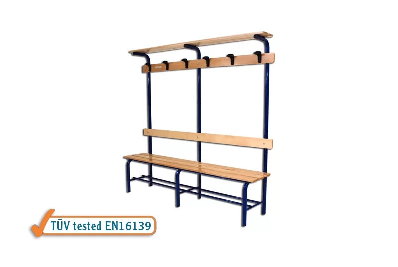 vienpusējs garderobes sols ar cepuru plauktu un āķīšiem drēbju pakāršanai