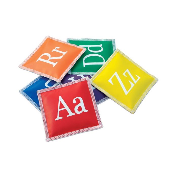 zirņu maisiņi ar burtiem