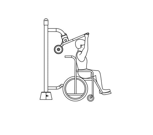 Āra trenažieris senioriem vilkšana uz leju Herkules Pul