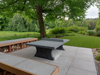 Betona tenisa galds 274 x 152 x 76 cm naturāls betons antracīts