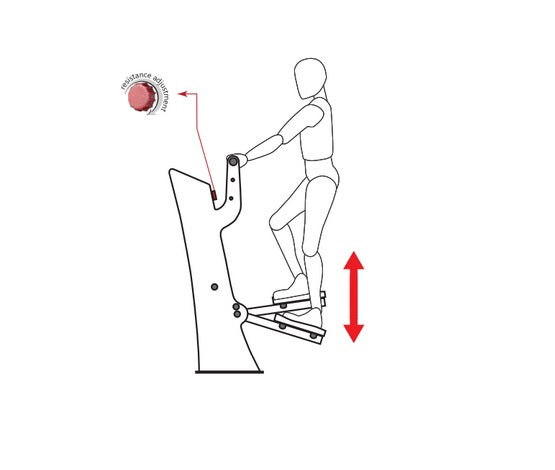 Brīvdabas trenažieros Herkules Charge Stepper