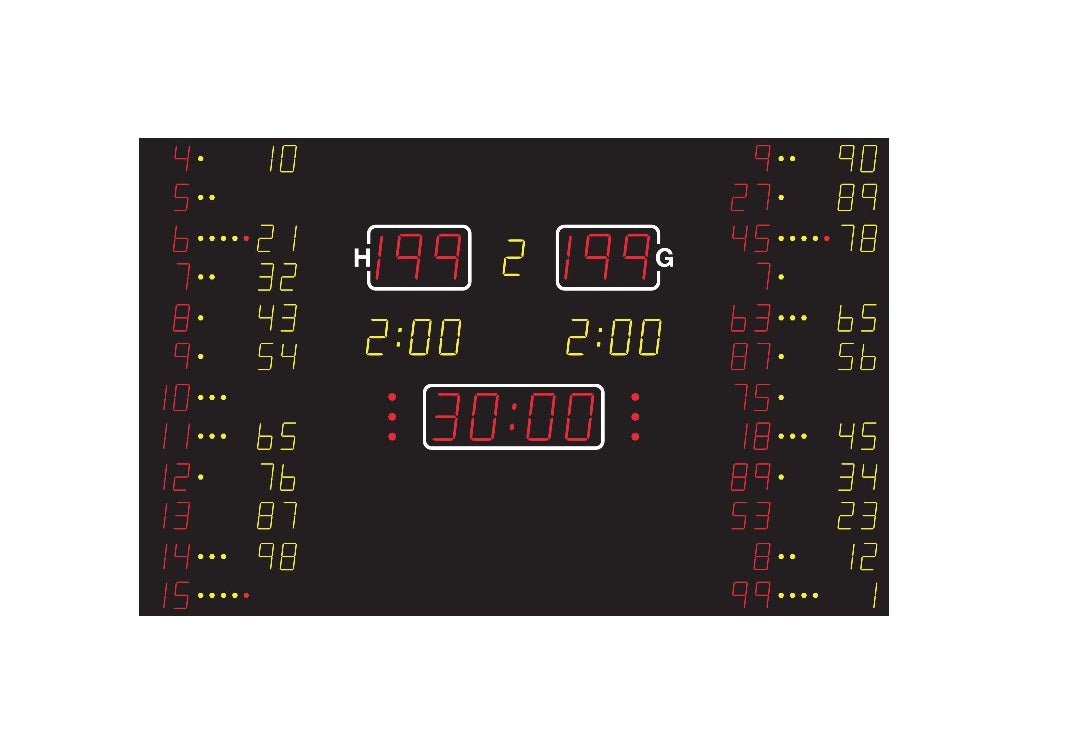 Nautronic elektroniskais basketbola rezultātu tablo NA2164 FIBA Level 3