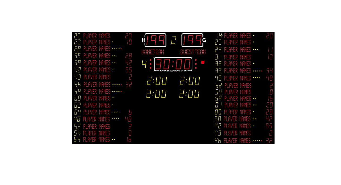 Nautronic elektroniskais basketbola rezultātu tablo NX33040-72 FIBA Level 1