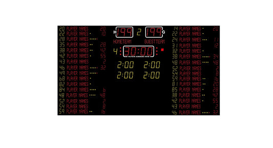 Nautronic elektroniskais basketbola rezultātu tablo NX33040-72 FIBA Level 1