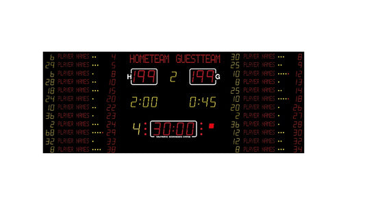 Nautronic elektroniskais basketbola-rezultātu-tablo NX26401 - FIBA - Level 2
