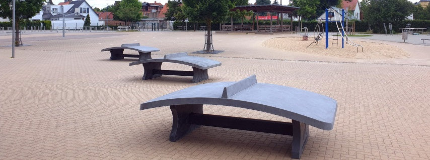 Foot volleyball galds anthracite concrete