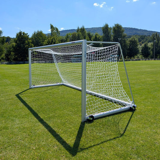 Futbola vārti 7.32 x 2.44 m, ar riteņiem, alumīnija
