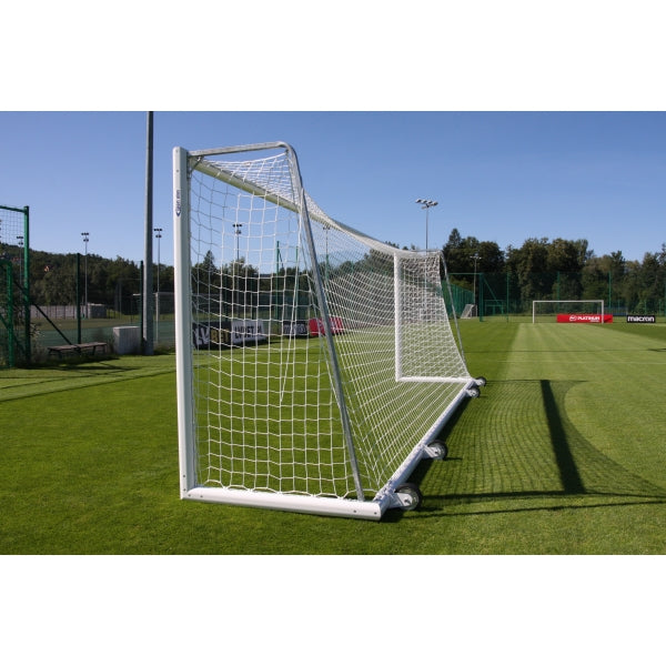 Futbola vārti 7.32 x 2.44 m alimīnija 120 x 100 mm 0.8/ 1.5 m