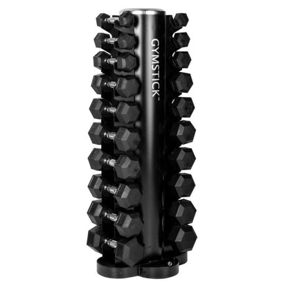 Hanteļu komplekts Hex Gymstick 2 x 1-10 kg ar statīvu