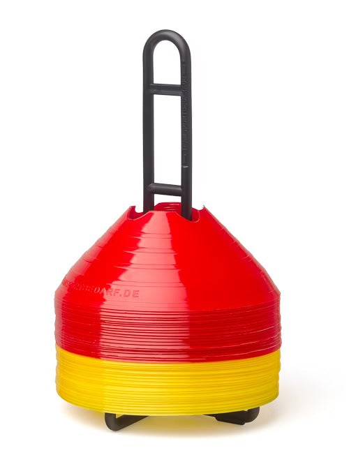 Konusu komplekts 17 cm sarkani un dzelteni