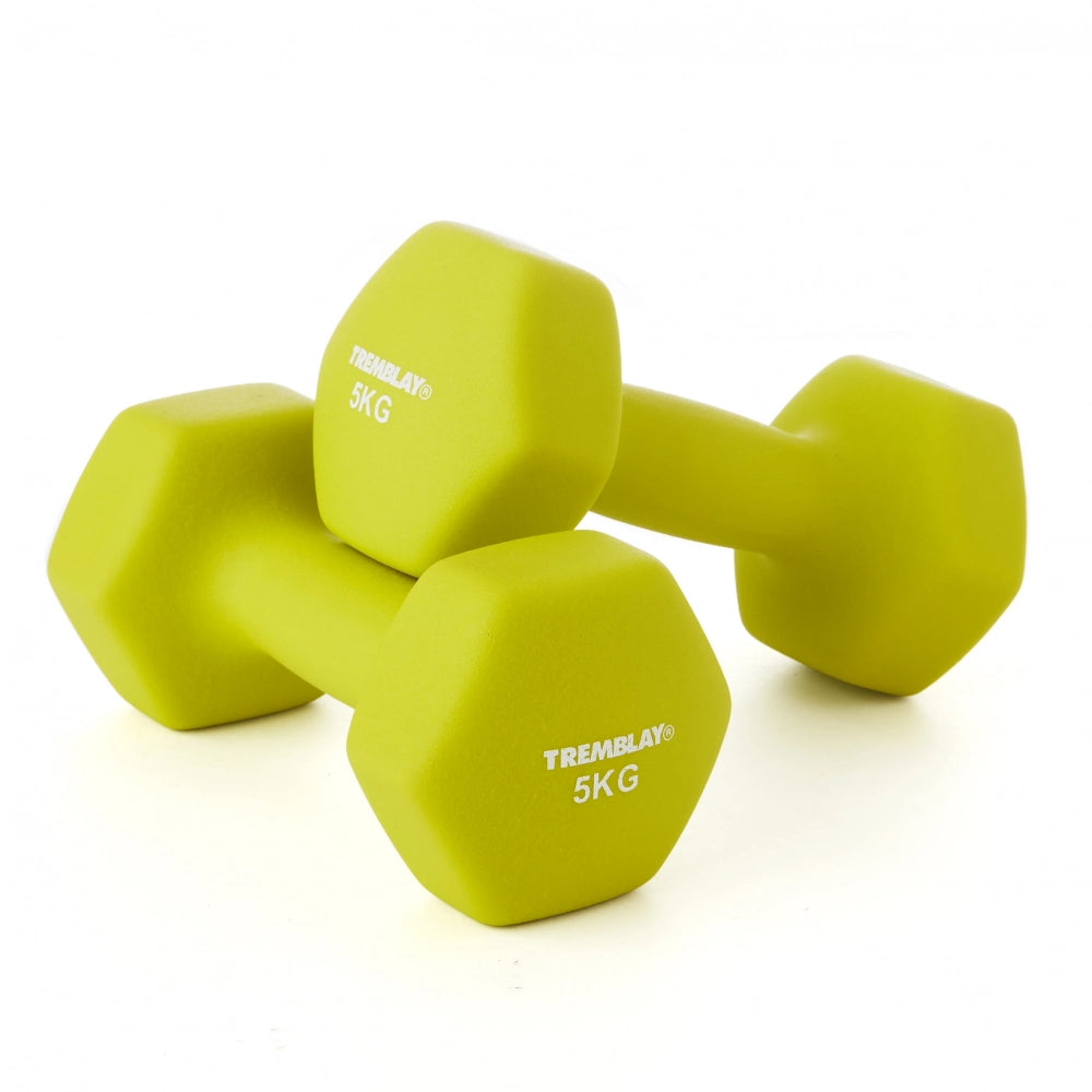 Neoprēna hanteles 5 kg Trenblay zaļa