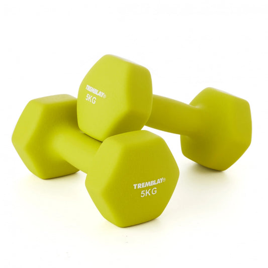 Neoprēna hanteles 5 kg Trenblay zaļa