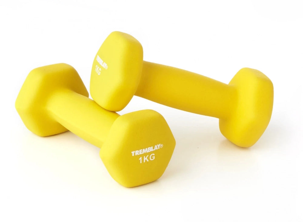 Neoprēna hanteles 1 kg Trenblay dzeltena
