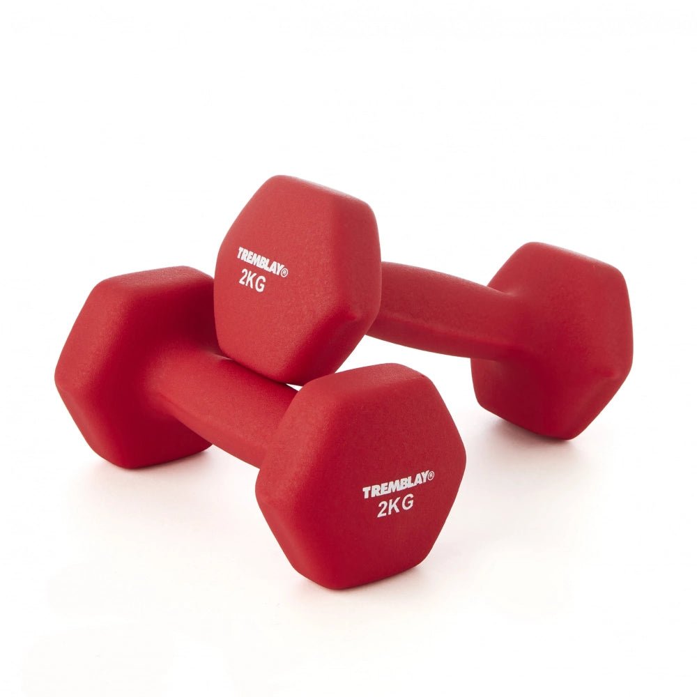 Neoprēna hanteles 2 kg Trenblay sarkana