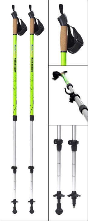 Nūjošanas nūjas BungyPump Walkathlon, telskopiskas 113 - 155 cm