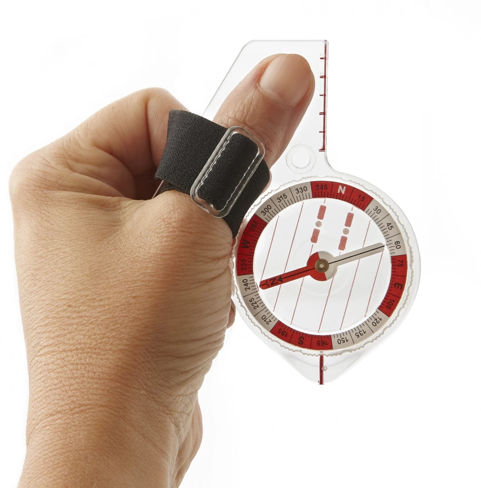 Orientēšanās kompass ar īkšķa siksnu