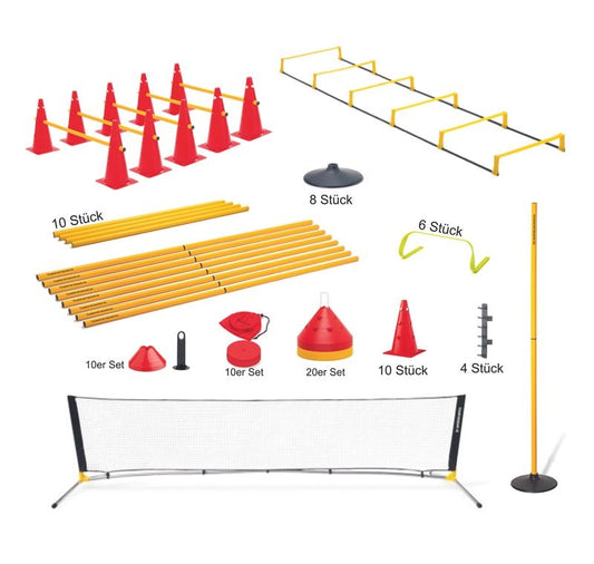 Treniņu inventāra komplekts indoor un sintētiskai zālei (lielais)