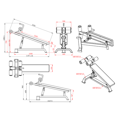 Vēdera preses sols Gymstick AB  Bench Pro