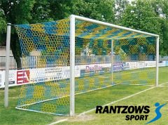 Futbola vārtu tīkls EURO 7.32 x 2.44m zils-dzeltens