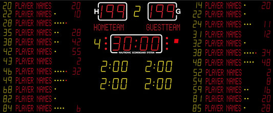 Nautronic elektroniskais basketbola rezultātu tablo NX334040-32 - FIBA Level 1