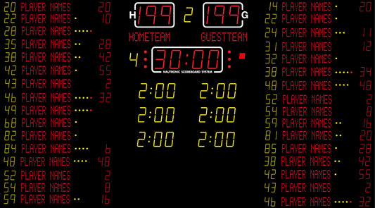 Nautronic elektroniskais basketbola rezultātu tablo NX33040-83 - FIBA Level 1