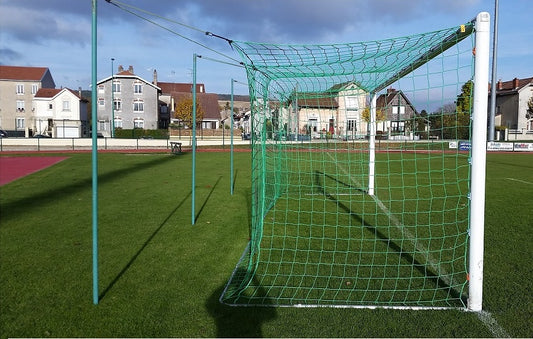 Futbola vārtu tīkls 7.32 x 2.44 m zaļš