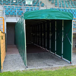Teleskopisks tunelis futbola stadionam PVC materiāls, riteņi